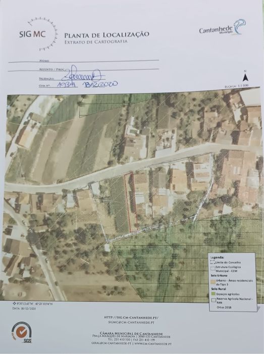 Terreno Construção Sepins Cantanhede, junto acesso AE A1 Mealhada