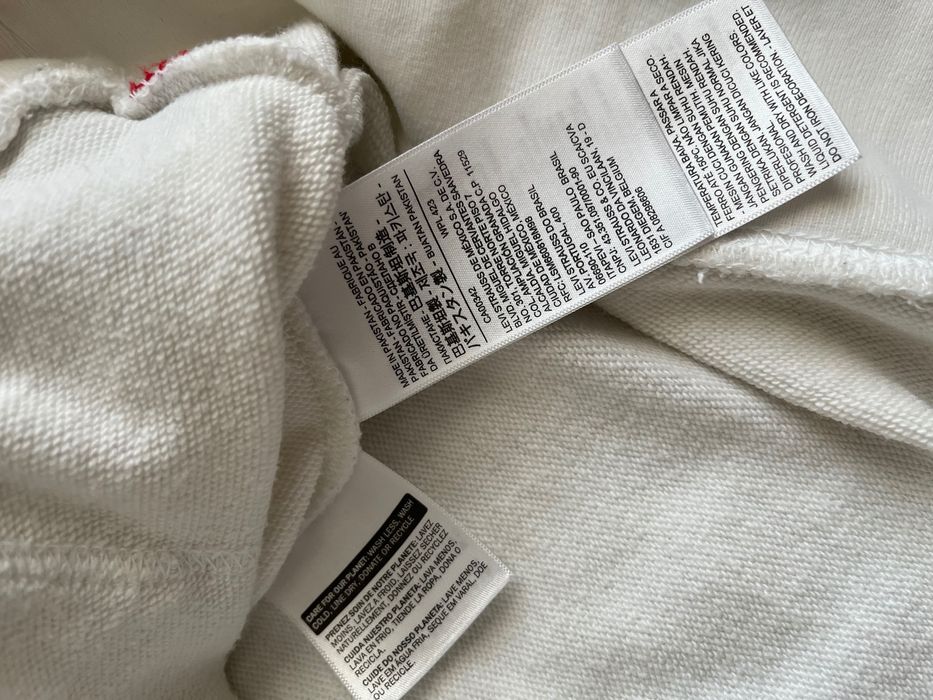 Bluza z kapturem z nadrukiem z logo - biały LEVIS