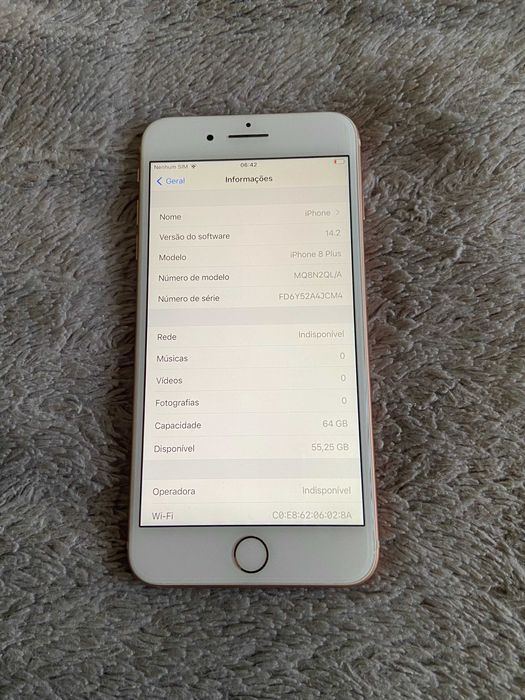 IPHONE 8 plus rosa 64gb IMPECÁVEL
