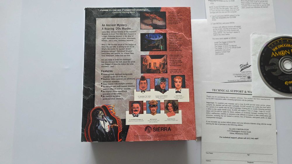 PC big box The dagger of Amon Ra Laura Bow sierra
