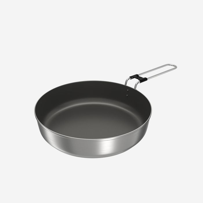 Conjunto de cozinha 500 de campismo em aço inox+anti-aderente - 4P -
