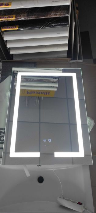 Дзеркало Kubis з LED підсвіткою 800*600мм, с-ма антизапотівання, димер