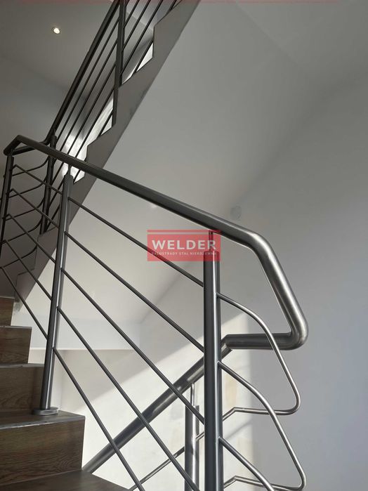 Balustrada nierdzewna Harfa Balkon antracyt szklane francuskie