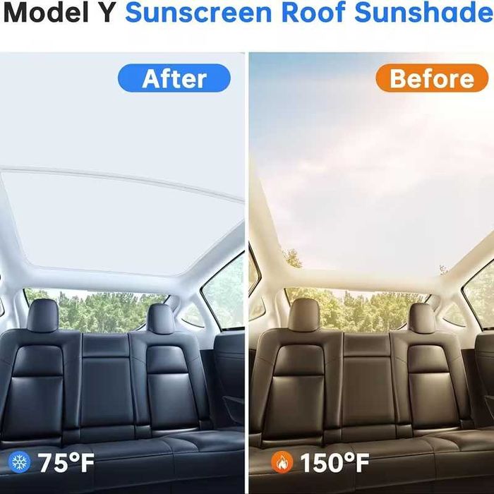 Cortina de Isolamento Proteção Solar para Tesla Model Y