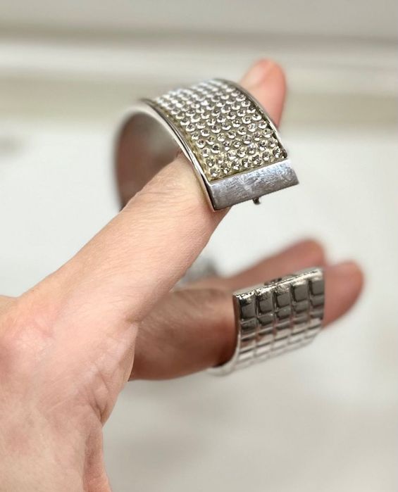 Bransoletka cyrkonia metal