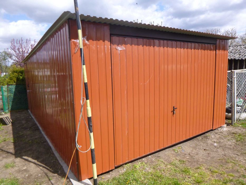 Blaszak Garaż blaszany 3x5 + brama uchylna Garaże 3x5 3x6 4x5 4x6 6x5