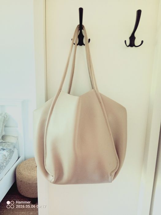 Torba shopper mango beżowa torebka
