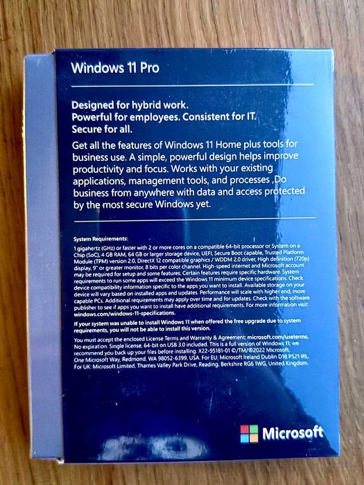 Windows 11 Professional Pudełko Nowe