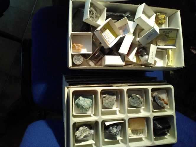 Coleção de minerais com centenas de rochas e cristais