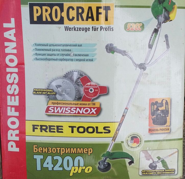 Бензокоса Procraft T4200pro, запчастини або ремонт.