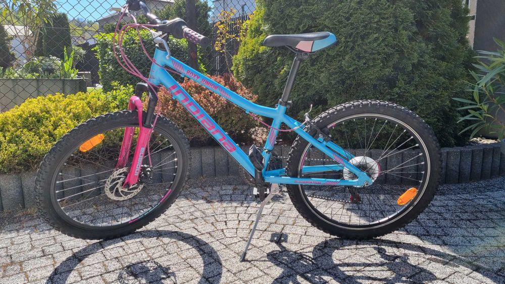 Rower górski/crossowy Indiana Roxy Junior 24" niebiesko-różowy, stan bdb