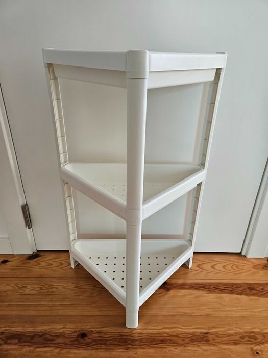 Ikea Vesken estante de canto branco