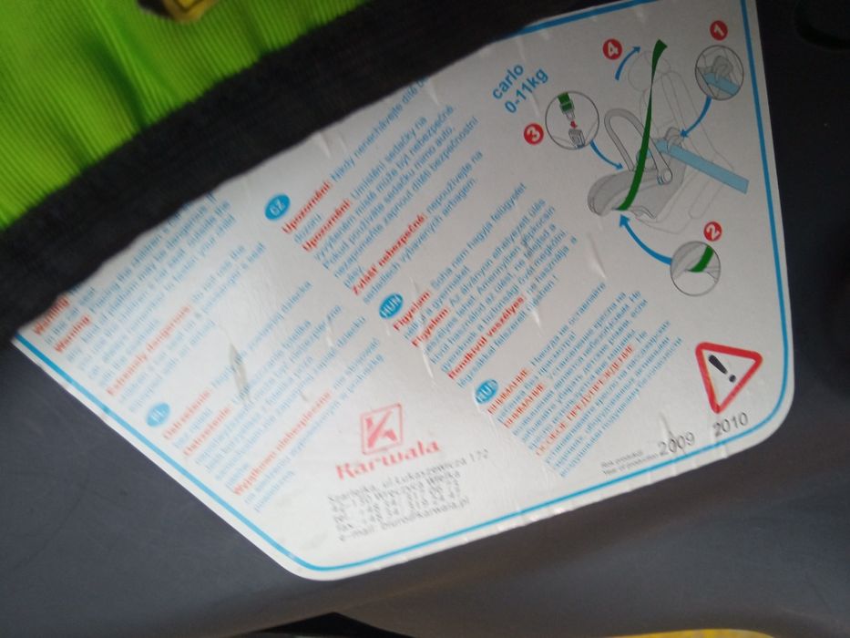 Nosidełko samochodowe dla dziecka