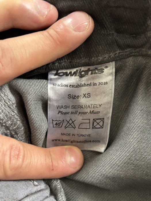 Low Lights Studios Oil Dyed Multipocket Cargo Pants Spodnie Bojówki Baggy XS