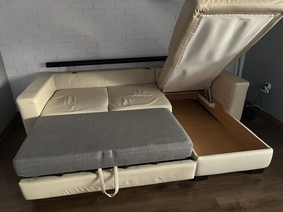 Sofa skórzana rozkładana