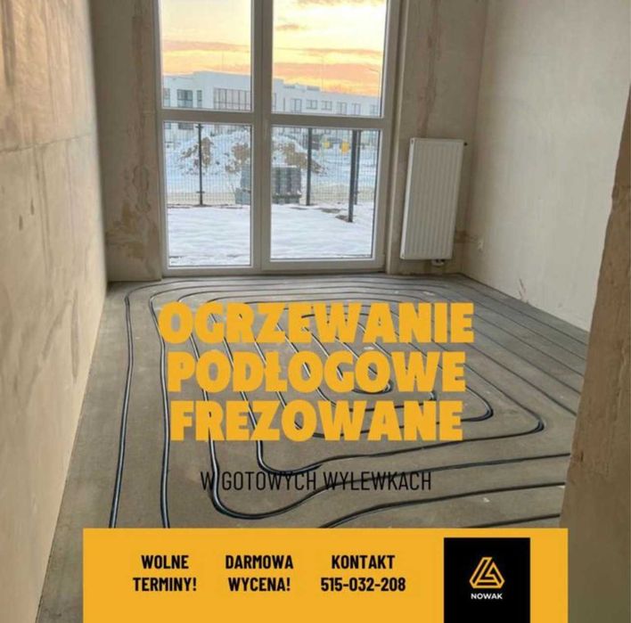 Najtańsze ! Frezowanie pod ogrzewanie podłogowe