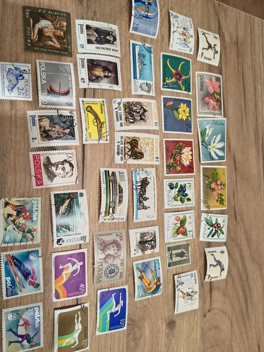 Znaczki polskie – mix tematyczny PRL | sport, kwiaty, sztuka, historia