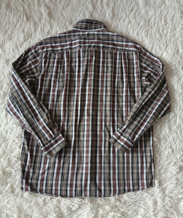 Koszula męska w kratę Casa Moda, XL, bawełna 100%, z kołnierzem, długi rękaw