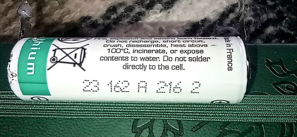 Елемент живлення для лічильників води,тепла,обчислювачів,3,6 В літіева