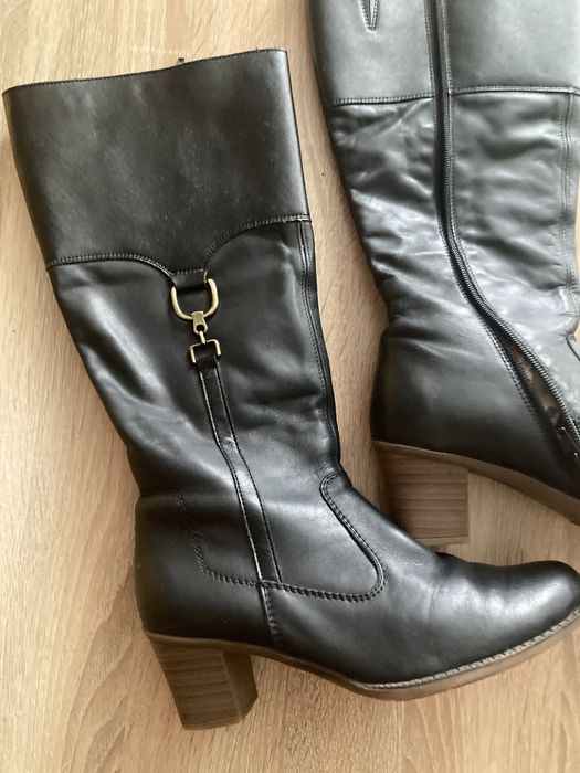 Жіночі шкіряні чоботи сапожки взуття Rieker 38 розмір