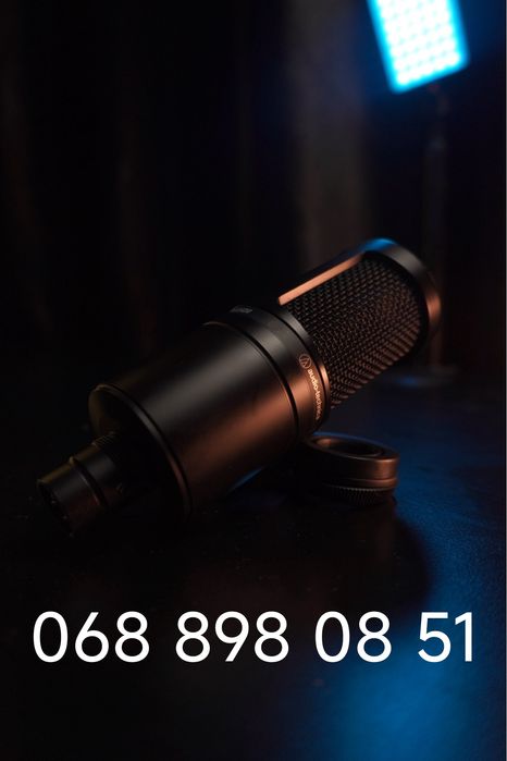 Конденсаторний Мікрофон Audio-Technica AT2020 студія звукозапис демо