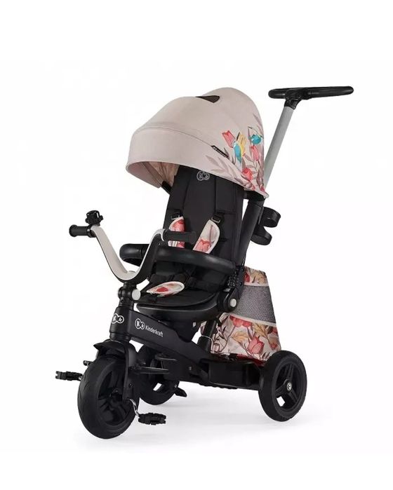 Rower trójkołowy kinderkraft easytwist beżowy czarny