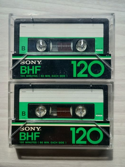 Аудіокасети Sony  BHF 120 (Японія, 1978). Лот 2 шт. З чистими вкладишами!