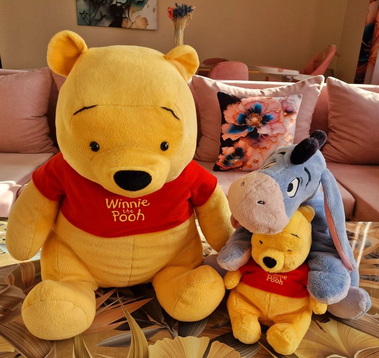 Kubuś Puchatek, gigant pluszak , Kłapouchy- duży zestaw Disney