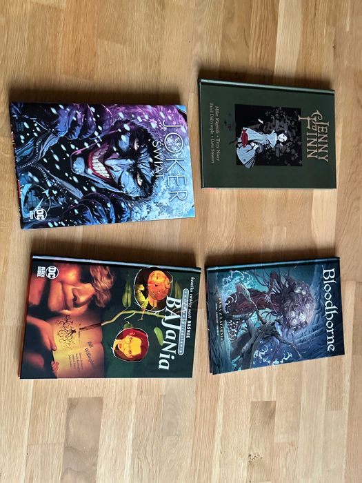 Zestaw komiksów x4 Jenny Finn Bloodborne Joker Świat Bajania