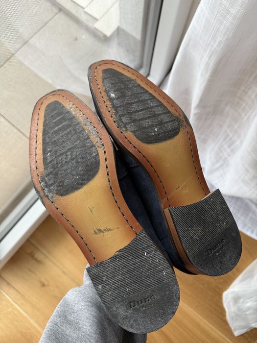 Buty ślubne Dune - r.43/US 10M, granatowo-niebieskie, zamsz