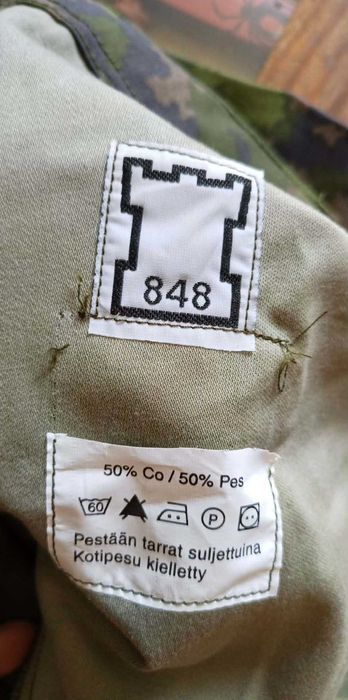 Spodnie Wojskowe Armia Finlandia M05 camo r. 848 (M~L) pas 88-94 jak nowe