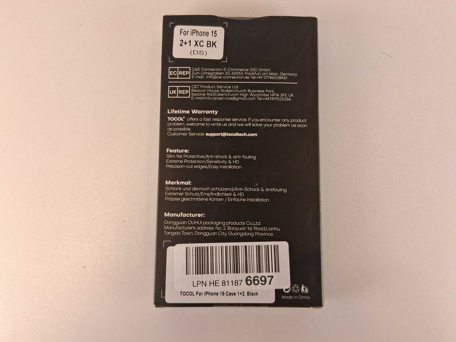 Y146 Etui Na Telefon iPhone 15 Szkło Hartowane Ochrona Zestaw