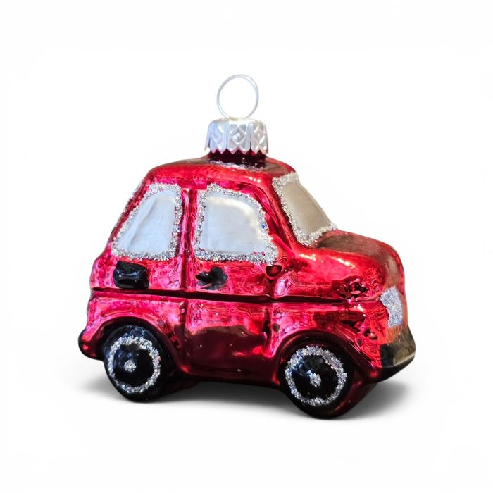 Bombka choinkowa szklany samochód AUTO MALUCH  Fiat 126p jak z prl