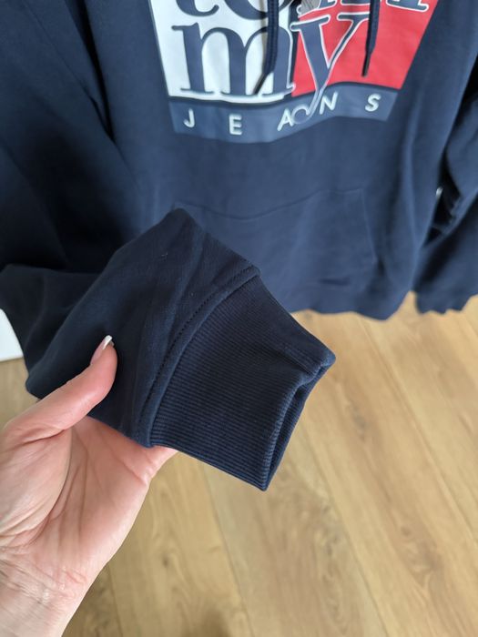 Чоловіча кофта чоловіче худі без флісу томмі tommy hilfiger  xl хл темно синє оригінал