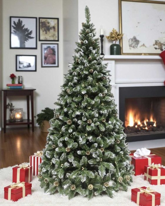 ‼️ Штучна ялинка новорічна зелена с шишками. Елка искусственная. Дроп