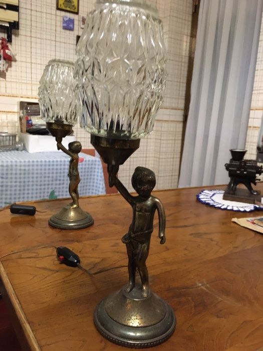 Par de candeeiros de mesa de cabeceira