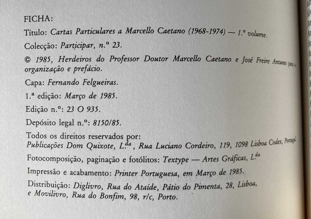 Cartas Particulares a Marcello Caetano