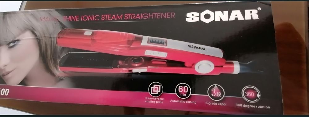 Prancha para alisar o cabelo a vapor