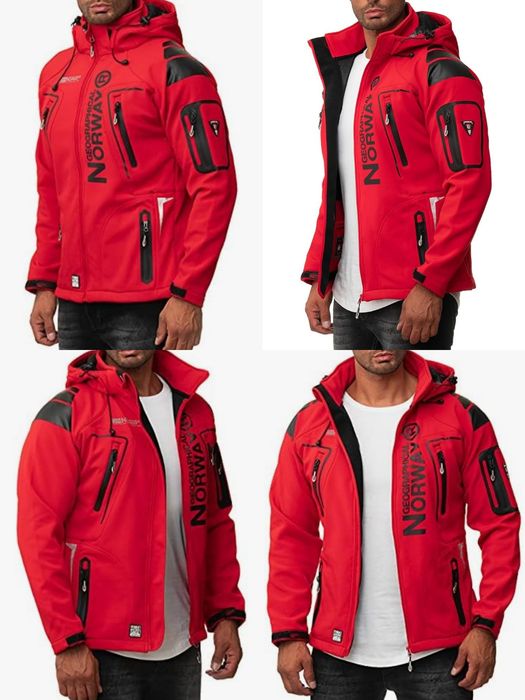 Чоловіча тепла куртка софтшелл Geographical Norway Softshell. Розмір М