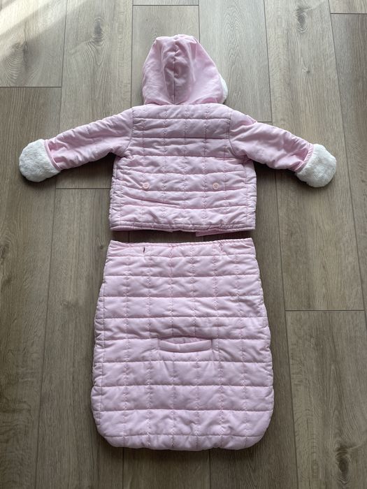 Демісезонна куртка для дівчинки до 12 міс з чохлом для ніжок