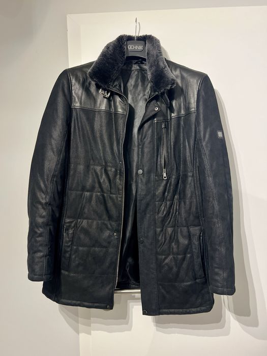 Męska   kurtka skórzana ocieplana Gian luca / ochnik
