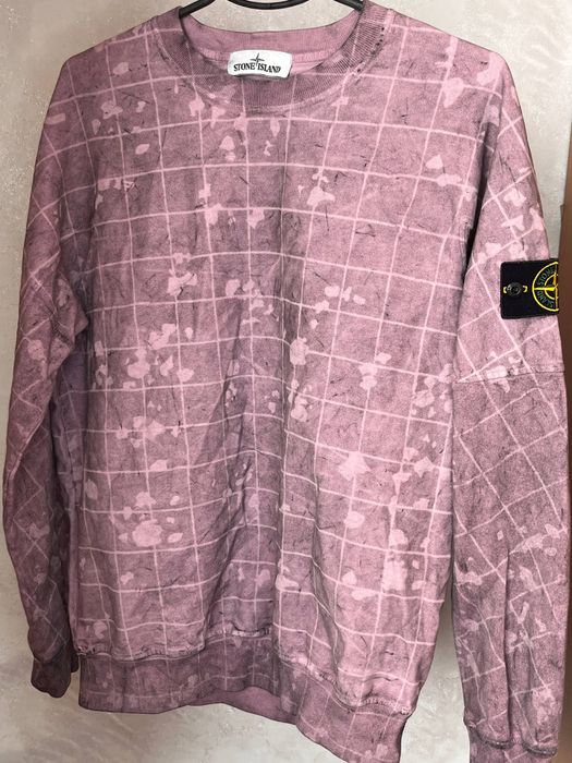 Stone island sweatshirt dyed check
