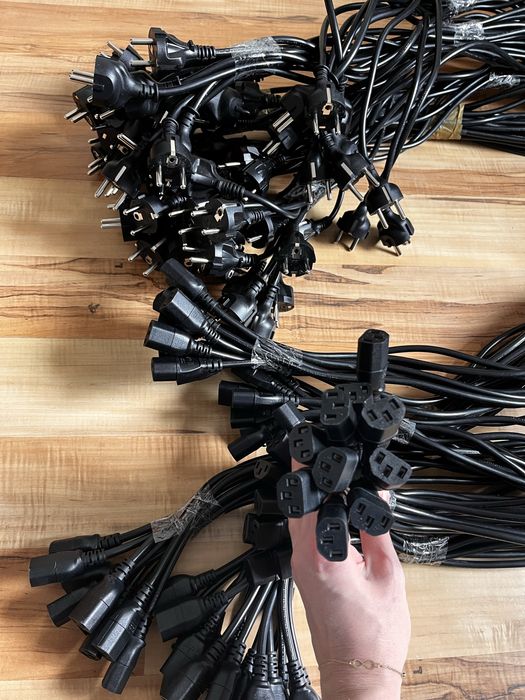 Zestaw kabli do biura duzo sztuk