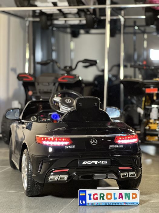 Дитячий електромобіль Mercedes S63 AMG  Авто на акумуляторі 12V Пульт
