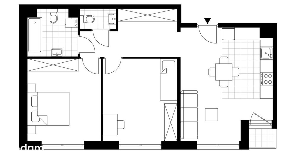 3-pokojowe mieszkanie 64m2 + loggia Bezpośrednio