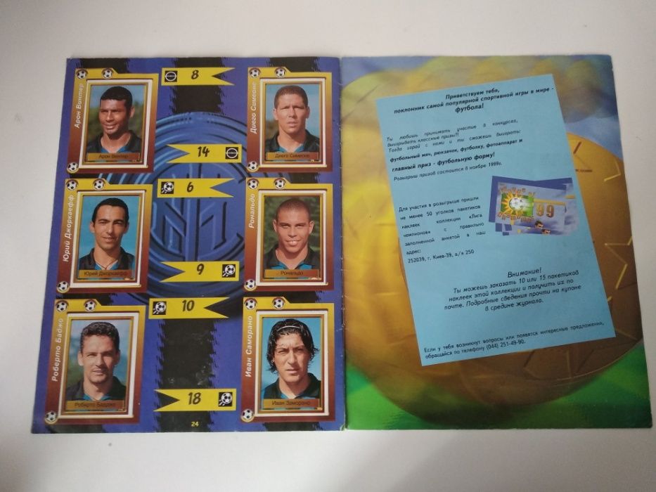 Ліга чемпіонів 98 -99 Panini, Паніні