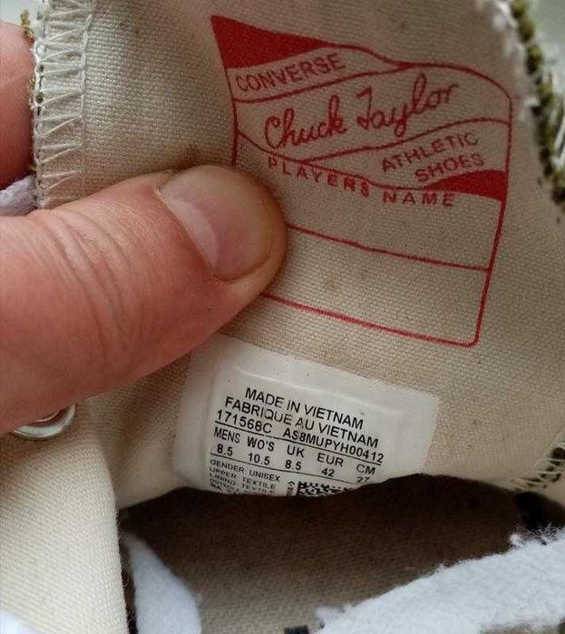 Оригинал. 27 см. низкие кеды converse