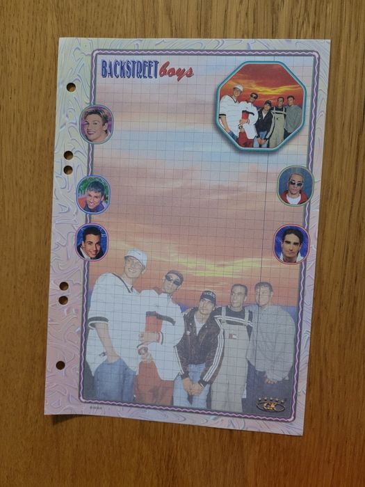 Karteczka do Segregatora A5 Kolekcjonerska Lata 90 Backstreet Boys