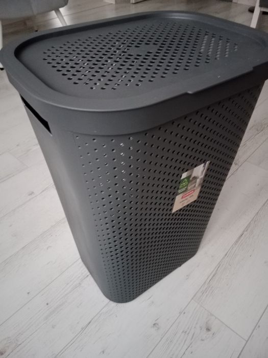 Nowy KOSZ POJEMNIK  PRANIE INFINITY CURVER 60L grafitowy szary grafit