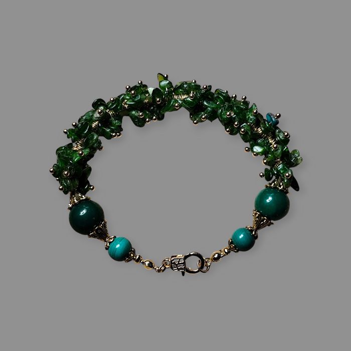 Bransoletka DIOPYSYD - zielony wachlarz